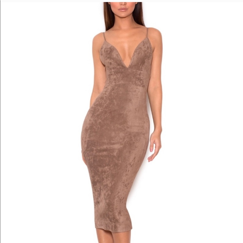 House of CB Vani taupe  midi